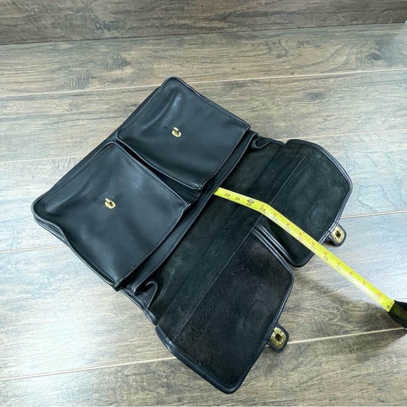 VTG Coach 5279 Black Leather Messenger Briefcase USA - Picture 9 of 13